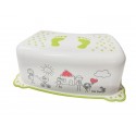 Taburet inaltator baie copii MyKids Family White-Green cu sistem antialunecare