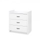 Comoda de infasat Amelia Alb