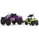 Set Dickie Toys Country Trail 2 masinute motocicleta figurina si remorca