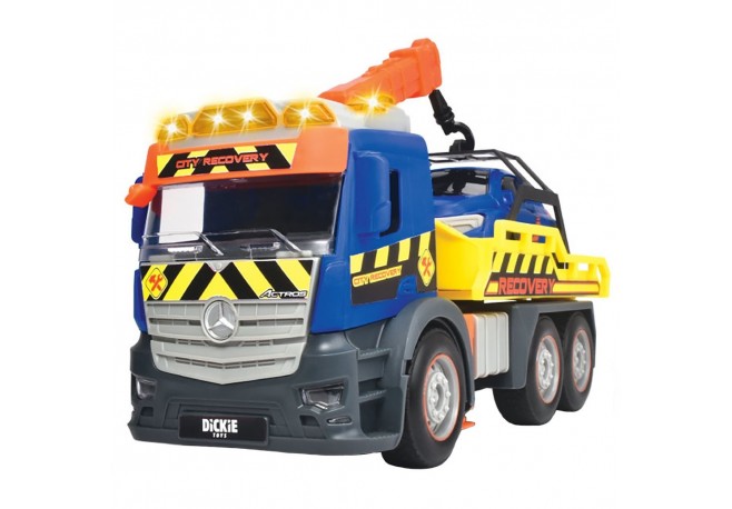 Camion de tractare Dickie Toys Mercedes Recovery cu masinuta