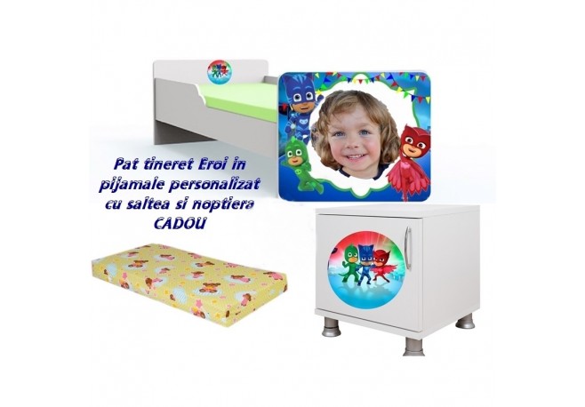 Patut personalizat Eroi -saltea+noptiera cadou