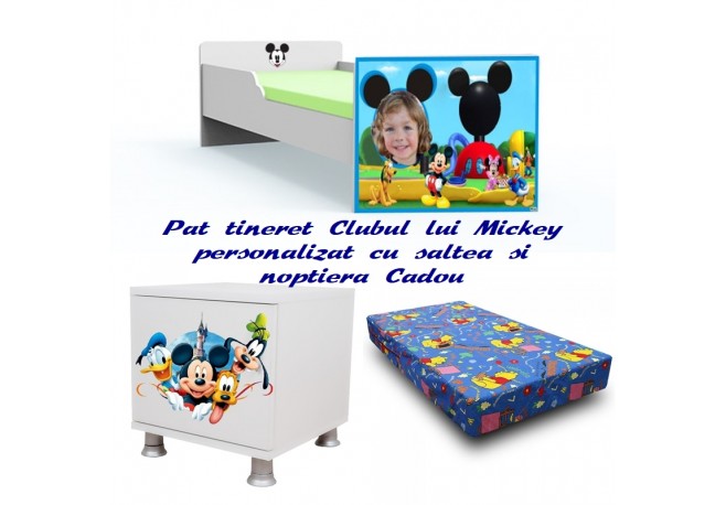 Patut personalizat Mickey Mouse -saltea+noptiera cadou