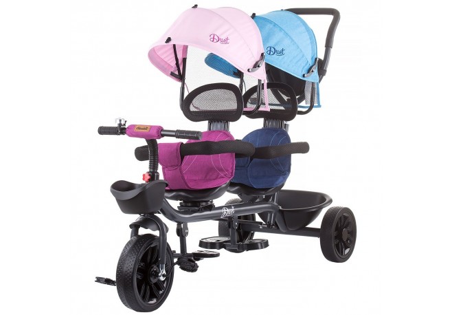 Tricicleta gemeni Chipolino Duet pink blue