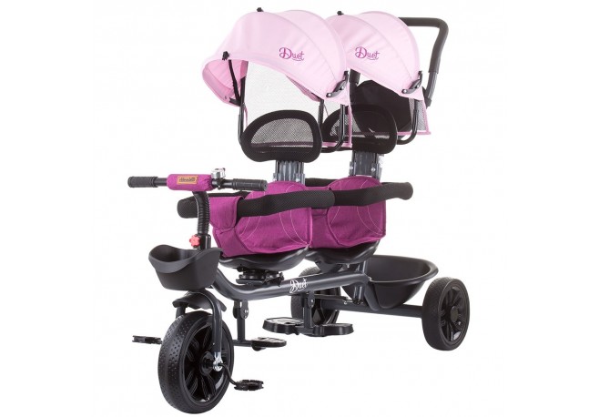 Tricicleta gemeni Chipolino Duet peony pink