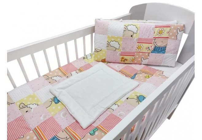 Lenjerie MyKids Mini Patratel Multicolor Girl 4 Piese 120x60
