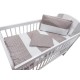 Lenjerie MyKids Dots Brown 4 Piese 120x60
