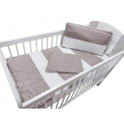 Lenjerie MyKids Dots Brown 4 Piese 120x60