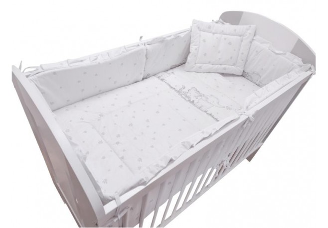 Lenjerie MyKids Safari White 4+1 Piese 120x60 cm