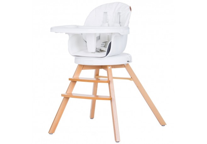 Scaun de masa cu sezut rotativ Chipolino Rotto 3 in 1 ivory