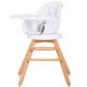 Scaun de masa cu sezut rotativ Chipolino Rotto 3 in 1 ivory
