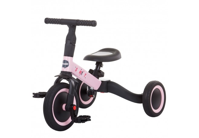 Tricicleta si bicicleta Chipolino Smarty 2 in 1 light pink