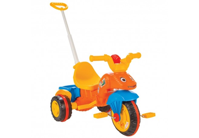 Tricicleta Pilsan Caterpillar orange cu maner