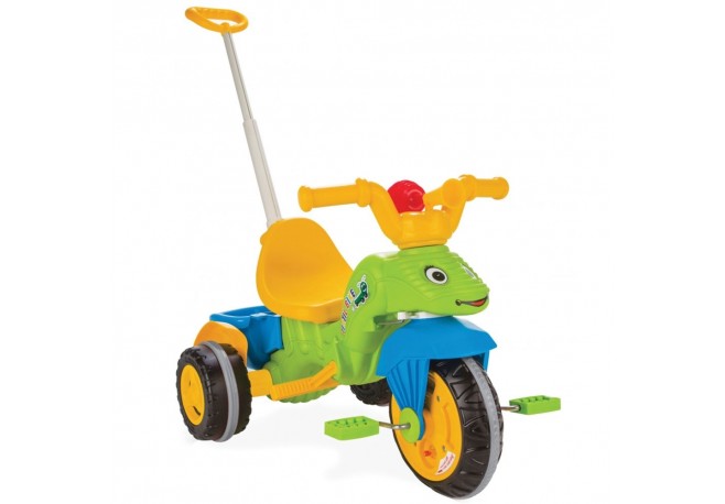 Tricicleta Pilsan Caterpillar green cu maner