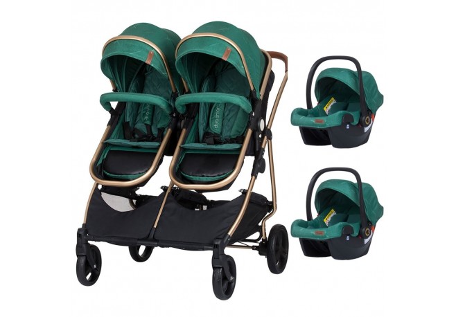 Carucior gemeni Chipolino Duo Smart 3 in 1 avocado