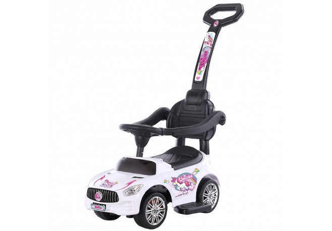 Masinuta de impins Chipolino Unicorn white cu maner