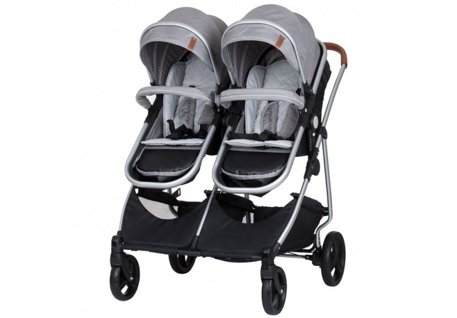 Carucior gemeni Chipolino Duo Smart 2 in 1 anthracite