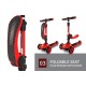 Trotineta pliabila Ferrari Twist neagra cu scaun