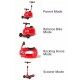 Trotineta pliabila multifonctionala Ferrari 4 in 1 neagra