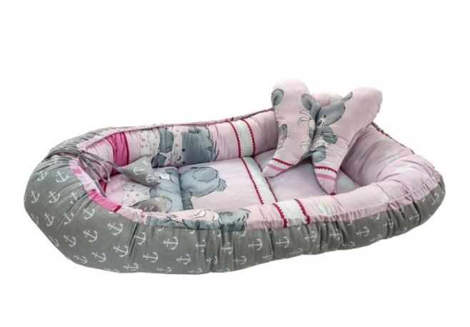 Baby Nest 2 Piese MyKids Teddy Hug Roz