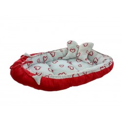 Baby Nest 2 Piese MyKids Inimi Rosii