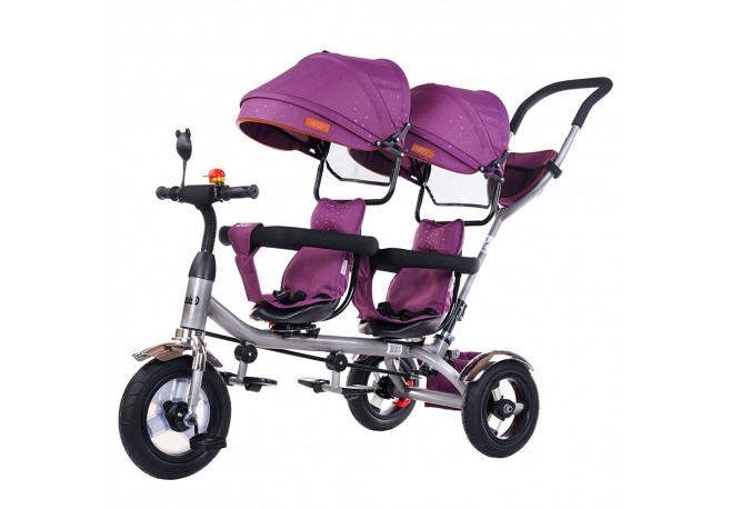 Tricicleta gemeni Chipolino 2Play lilac