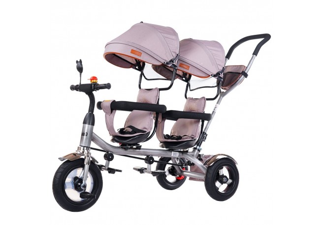 Tricicleta gemeni Chipolino 2Play humus