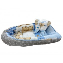 Baby Nest 2 Piese MyKids Teddy Friends Blue