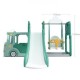 Tobogan MyKids autobuz cu leagan HBS13 Verde