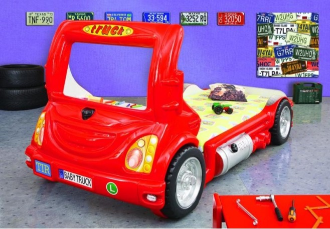 Pat tineret Plastiko Truck Red 180x90