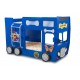 Patut tineret MDF Plastiko Happy Bus Albastru 190x90