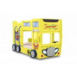Patut tineret MDF Plastiko Happy Bus Galben 190x90
