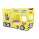 Patut tineret MDF Plastiko Happy Bus Galben 190x90