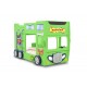 Patut tineret MDF Plastiko Happy Bus Verde 190x90