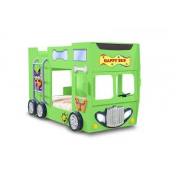 Patut tineret MDF Plastiko Happy Bus Verde 190x90