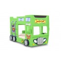Patut tineret MDF Plastiko Happy Bus Verde 190x90