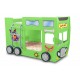 Patut tineret MDF Plastiko Happy Bus Verde 190x90