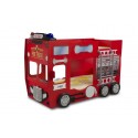 Patut tineret Plastiko Fire Truck Double Rosu 190x90
