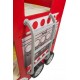 Patut tineret Plastiko Fire Truck Double Rosu 190x90
