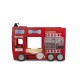 Patut tineret Plastiko Fire Truck Double Rosu 190x90