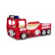 Patut tineret MDF Plastiko Fire Truck Single Rosu 190x90