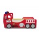 Patut tineret MDF Plastiko Fire Truck Single Rosu 190x90