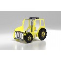 Patut tineret Plastiko Tractor Galben 180x90