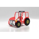 Patut tineret Plastiko Tractor Rosu 180x90