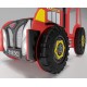 Patut tineret Plastiko Tractor Rosu 180x90