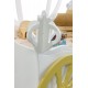 Patut tineret MDF Plastiko Princess Carriage Alb 180x90