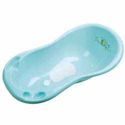 Cadita bebe MyKids cu senzor temperatura antialunecare si scurgere Bears and friends 100 cm Mint