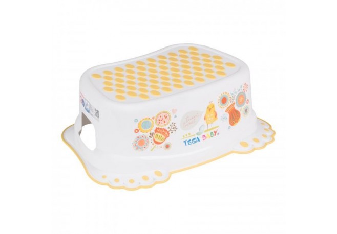 Taburet copii antialunecare Tega Folk White