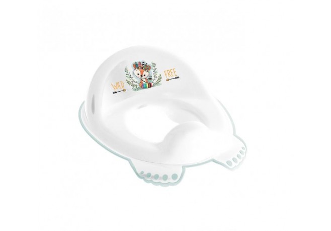 Reductor wc copii antialunecare Tega W&F Little Fox White-Green