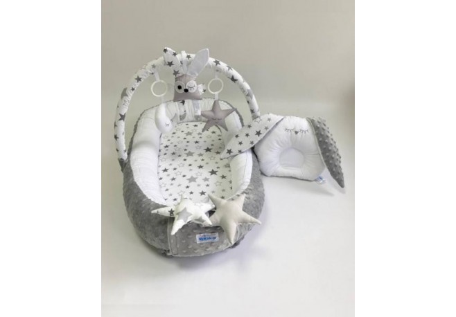 Babynest Plush MyKids 0173 Stars Gray