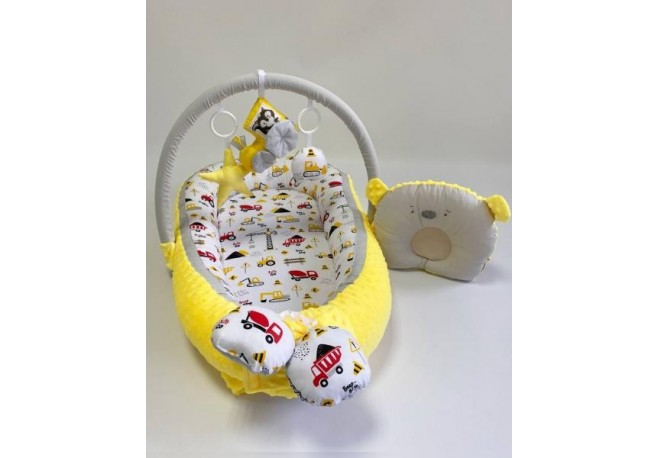 Babynest Plush MyKids 0119 Cars Yellow